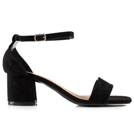 Sandale na nisku petu VINCEZA crna