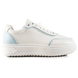 TRENDI Tenisice s plavim umetkom bijela