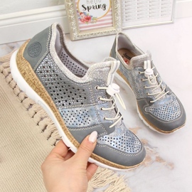 Rieker W N4255-12 ažurne sportske cipele plave plava