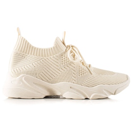 TRENDI Tekstilne sportske cipele bež