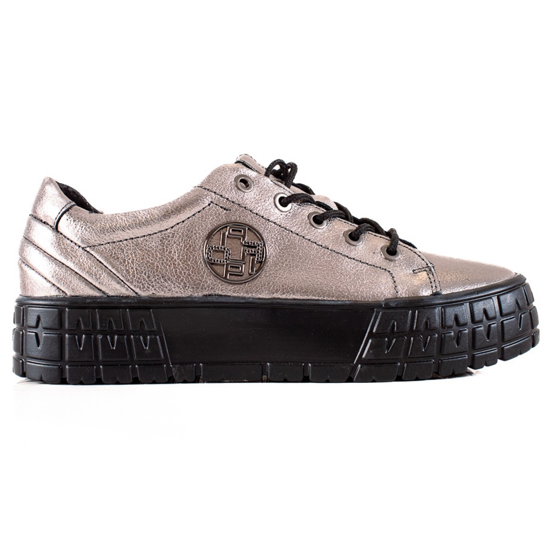 Filippo Kožne tenisice na platformi bež