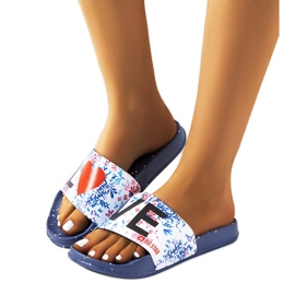 Mornarsko plave papuče Love Big Star DD274A257 bijela višebojan