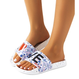 Bijele papuče Love Big Star DD274A256 bijela višebojan