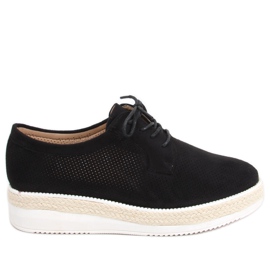 Cipele na vezanje, espadrile Guermo Black crna