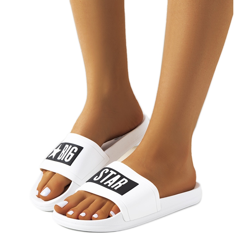 Bijele ženske Big Star DD274A264 papuče bijela