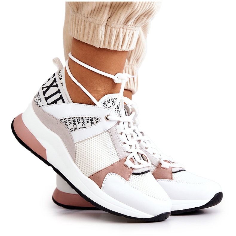 Vinceza Sportske cipele Tenisice na Wedge White Lorey bijela