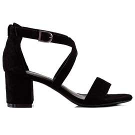 W. Potocki Sandale na štikle Potocki crna