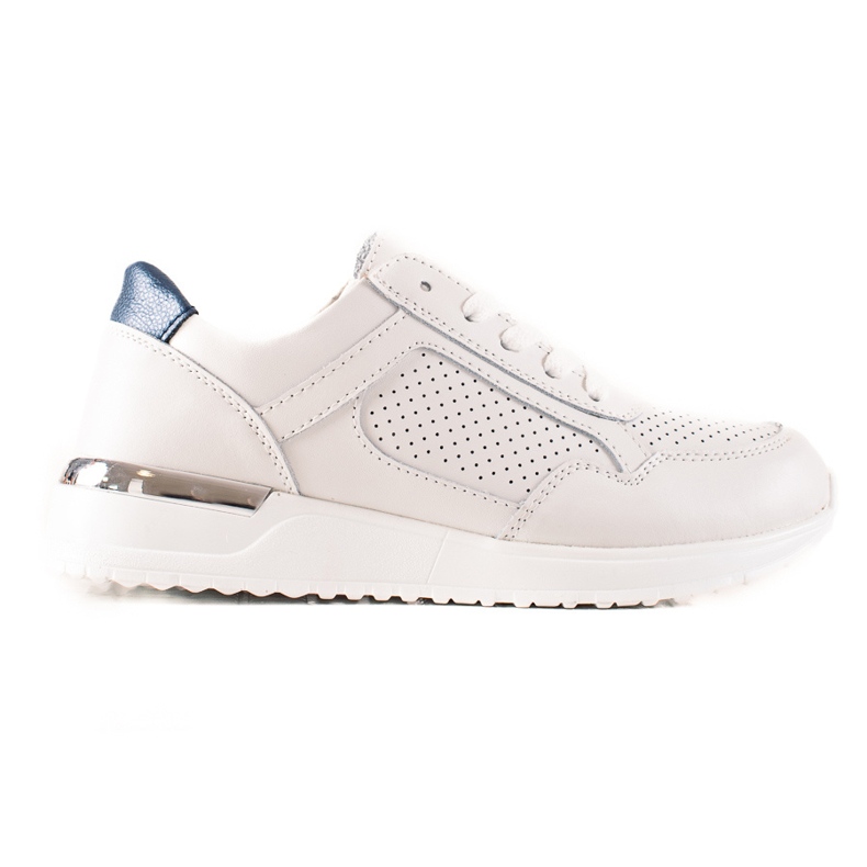 VINCEZA Kožne tenisice bijela