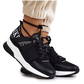 Vinceza Sportske cipele Tenisice na klin crne Lorey crna