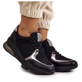 Vinceza Modne sportske cipele ženske tenisice crne Danielle crna