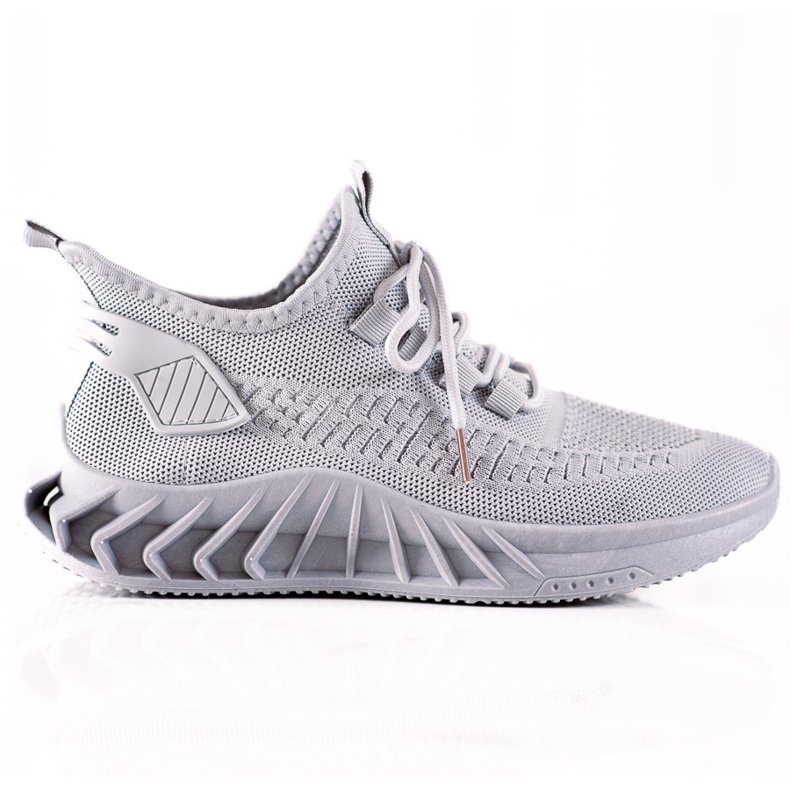 TRENDI Sive tenisice od tekstila siva