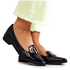 Ženske lakirane loferice Lordsy Nicole 2712/035 crne crno