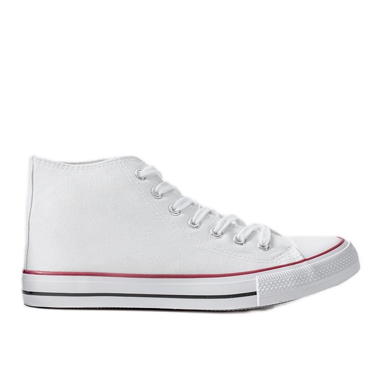 Rood bijele tenisice za gležnjeve bijela