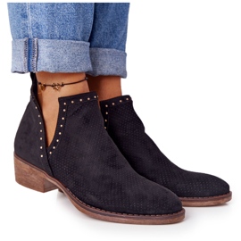 PS1 Crne pametne čizme s izrezima s izrezima crna