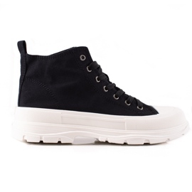 TRENDI Udobne tenisice na platformi crna