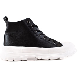 Forever Folie Modne visoke tenisice crna