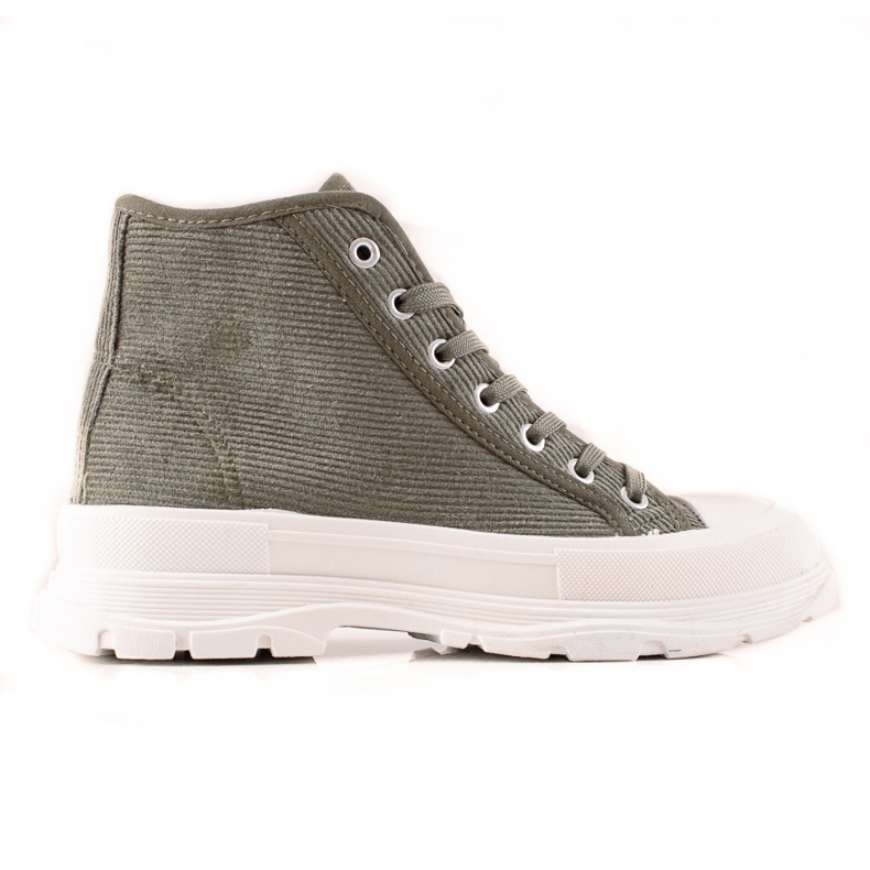 Sweet Shoes Visoke tenisice od antilopa zelena