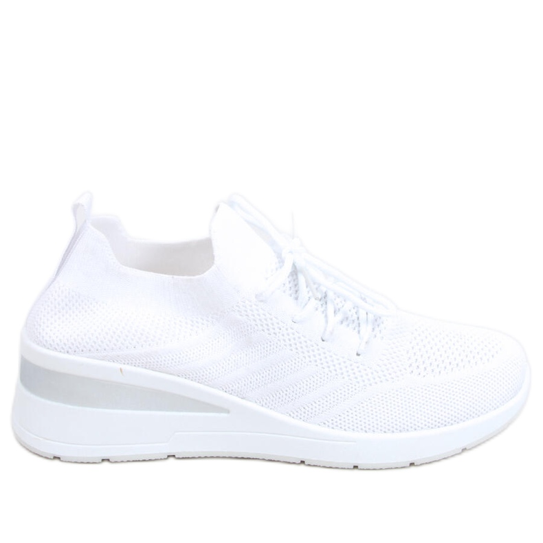 Cipele na klin čarapa Binita Bijela