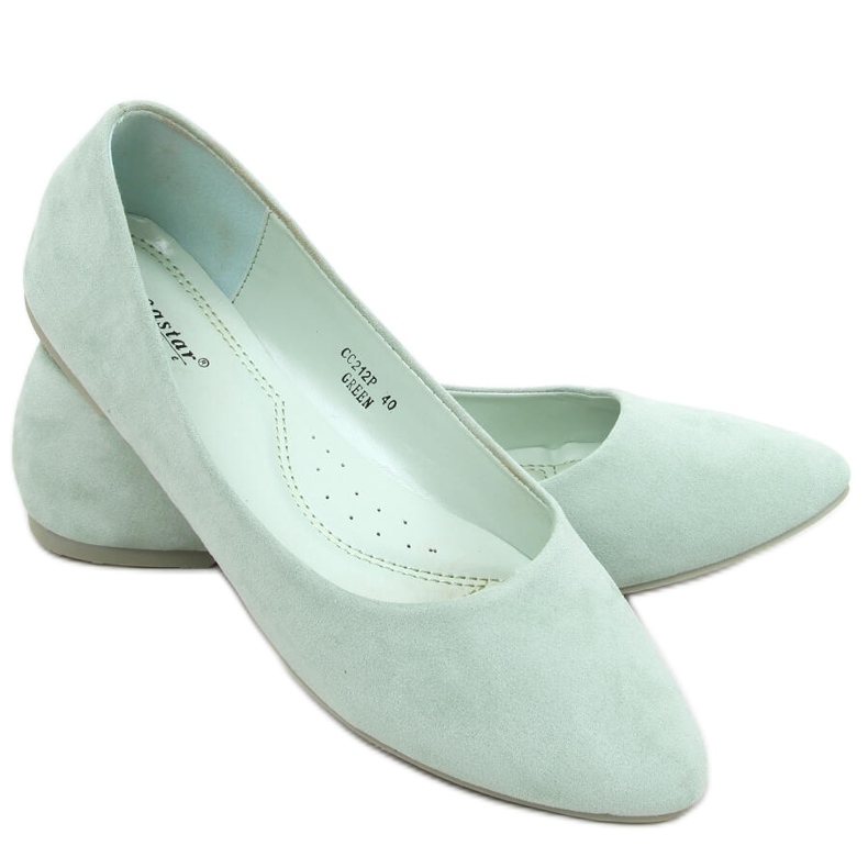 Pari Green balerinke od glatkog antilopa zelena