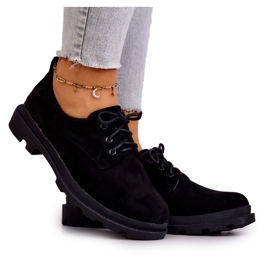 S.Barski Ženske Oxfords antilop klasične cipele crni Colton crna