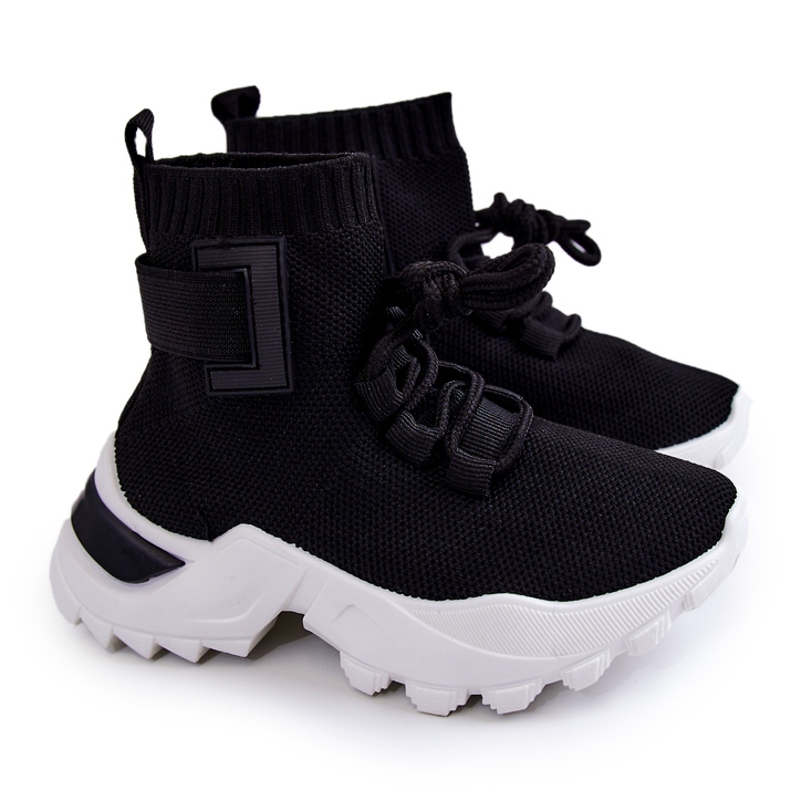 FR1 Dječje sportske cipele High Sock Black Nickie crno