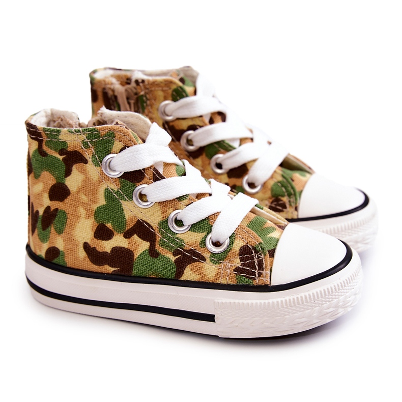 Dječje visoke tenisice bež-zelene Filemon