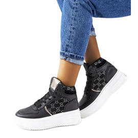 Crne tenisice na Dennis platformi crna