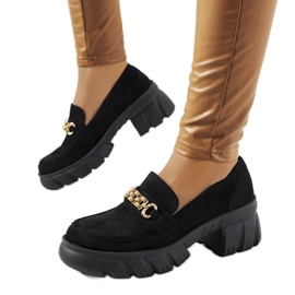 Crne mokasine na debelom Jeri potplatu crna