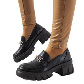 Crne mokasinke na zdepastom Ruth potplatu crna