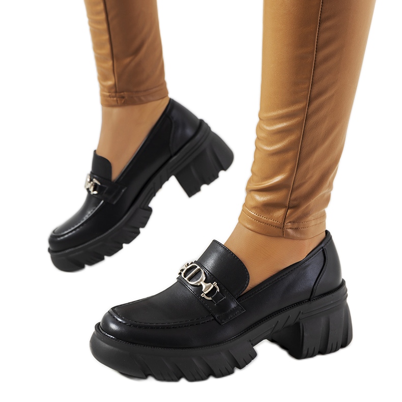 Crne mokasine na debelom Brantovom potplatu crno