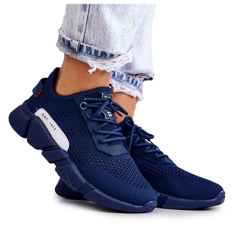 Ženske sportske cipele Memory Foam Big Star JJ274274 Mornarsko plave plava