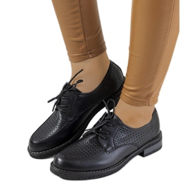 Edda crne ažurne oxford cipele crna