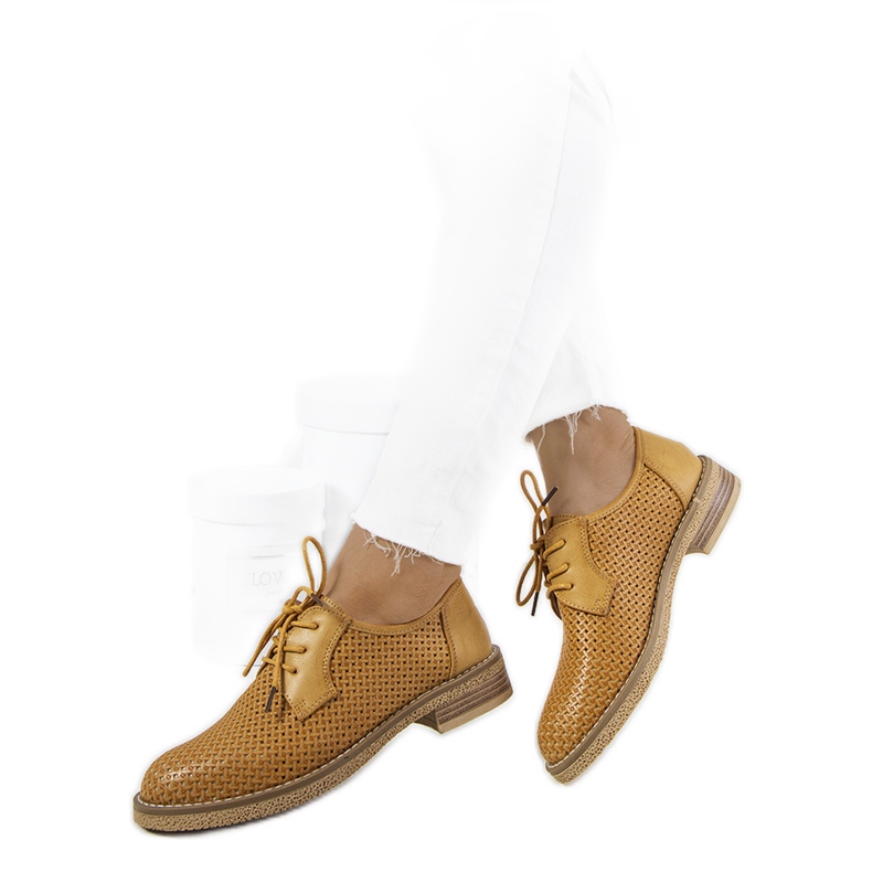 Ortensia smeđe ažurne oxford cipele smeđa