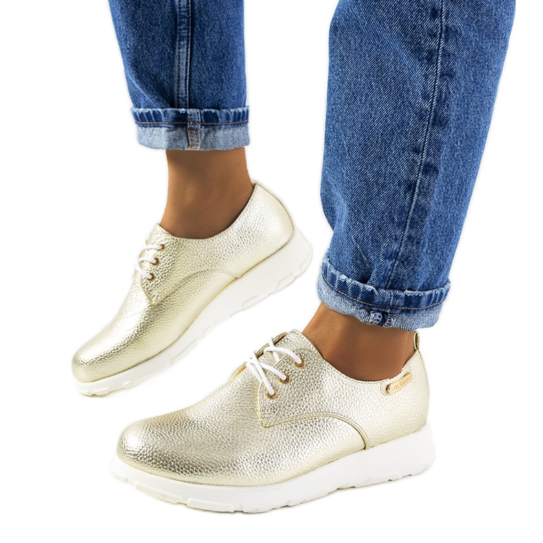 Zlatne Zipfs ženske cipele zlatna