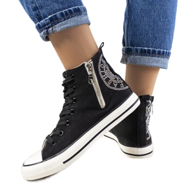 Crne Vicola tenisice za gležnjeve crna