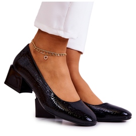 Sergio Leone Kožne crne cipele od zmijske kože crna