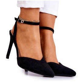 FB2 Kharen crne antilop štikle s kopčom crna