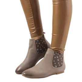 Lucciano sive mat slip-on čizme bež