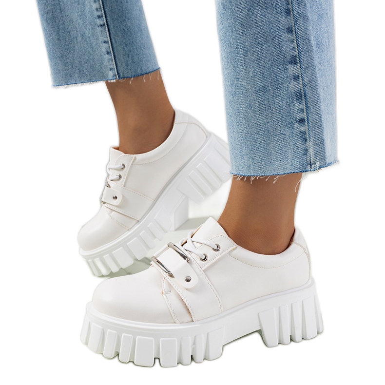 Bijele cipele na traktorskom potplatu Sallie bijela