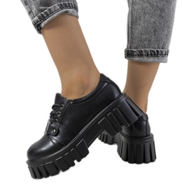 Crne cipele na traktorskom potplatu od Sallie crna