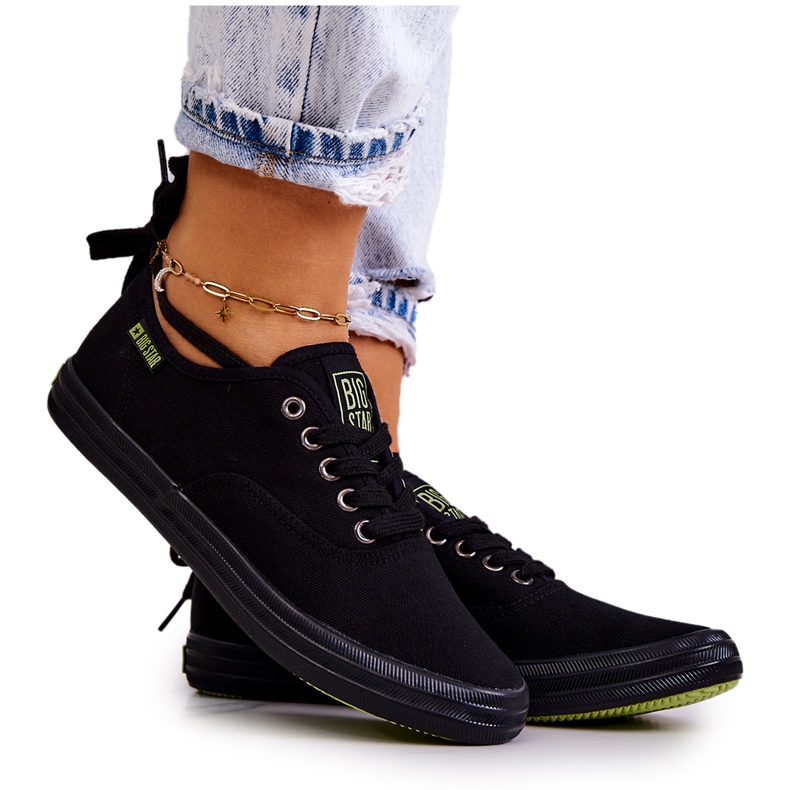 Lagane ženske tenisice Big Star JJ274261 crne crno