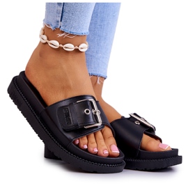 Klasične papuče s kopčom Big Star JJ274A307 crne crna