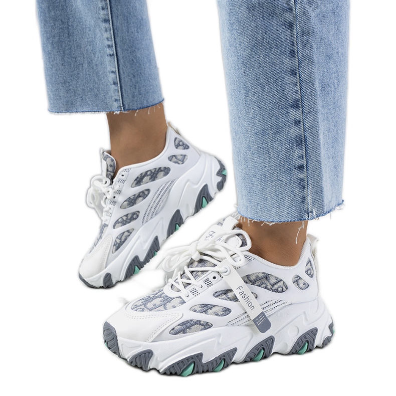 Ženske bijele tenisice iz Melsena bijela raznobojna