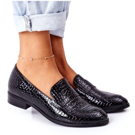 Lakirane mokasine Vinceza 21-10674 Crna crno