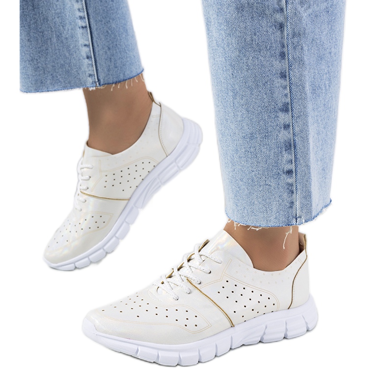 Enid bijele holografske tenisice bež