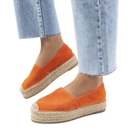 Orange Capelle ažurne espadrile naranča