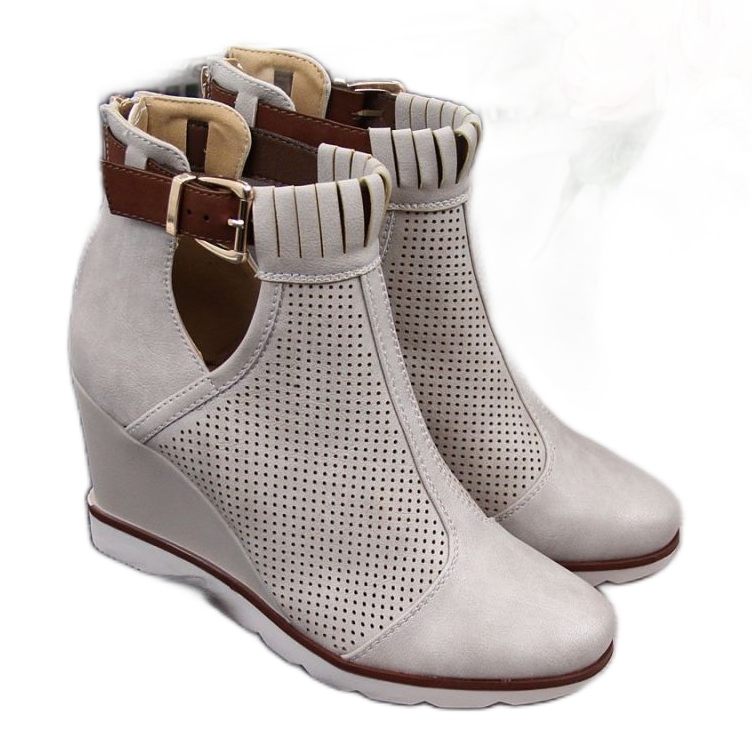 Ažur tenisice na klin Filippo W PAW117A bež