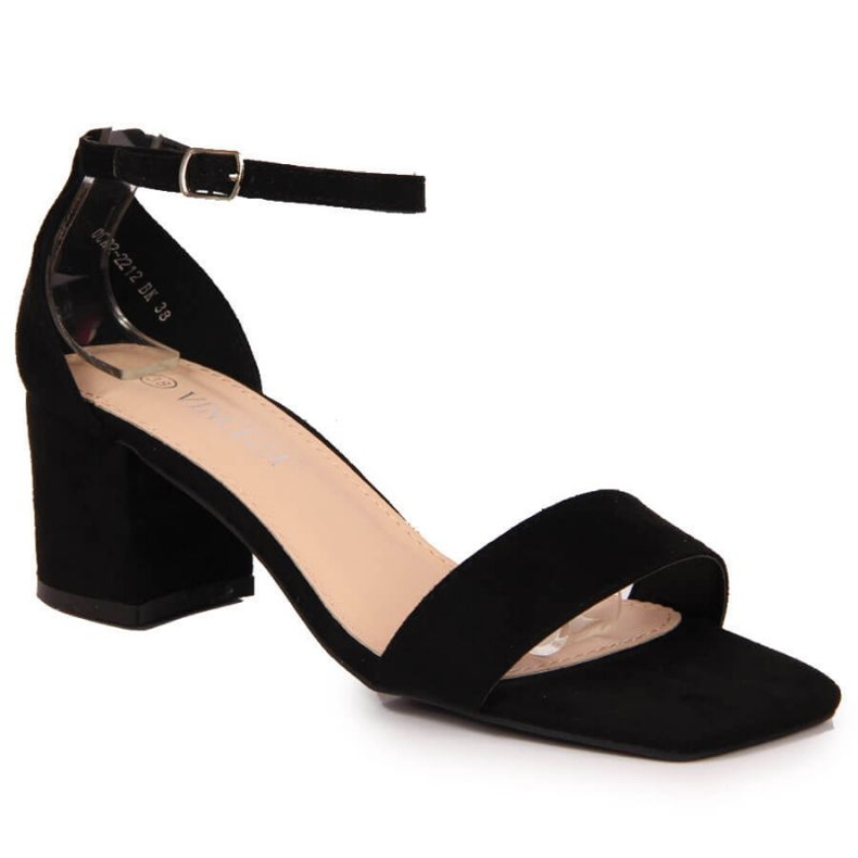 Crne sandale na post Vinceza W JAN107A crno