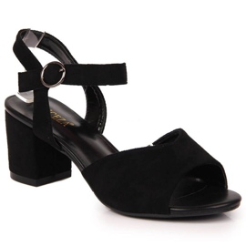 Crne sandale na stupu Vinceza W JAN113A crno
