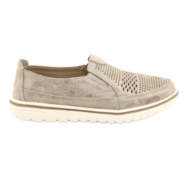 Udobne sportske cipele na platformi Jezzi 20PB08-1653 bež zlatni